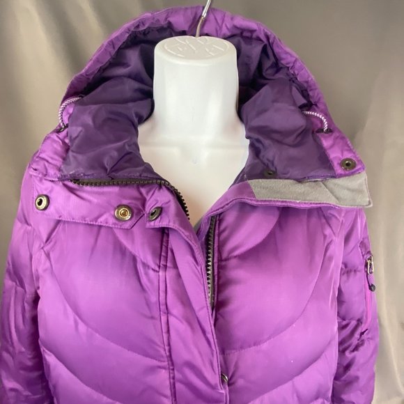 Lands End Purple Puffer Down Jacket Size Small 6-8 - Picture 7 of 13